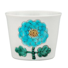 Kutani Ware Soba Choko Cup for soba – Light Blue Floral Pattern Soho kiln