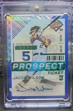 2024 Panini Prospect Edition - Jacob Wilson #166 Blue Wave Prizm Signatures /75