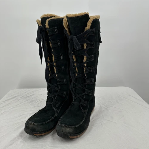 Stivali donna Timberland Earthkeepers alti Granby taglia 10W neri gotici sci stringati