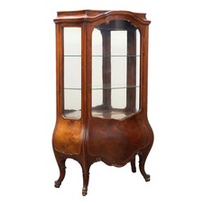 Antike Vitrine Barockstil Walnuss Dekorationen Italien des XX Jhs Originell