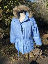 NWT Lands End Down Puffer Baby Coat Blue Jacket Womens Size 18 20 Or XL