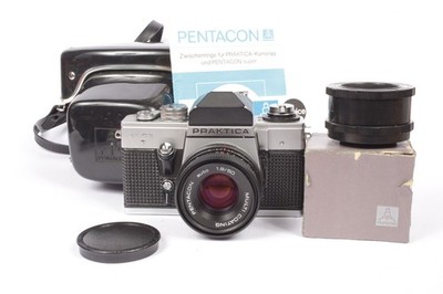 PRAKTICA VLC 3 Camera w/ 50mm f/1.8 Pentacon Auto Lens & Case