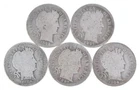 Better Lot 5 1898 1897 1906-S 1897 1908-D Barber Dime 0.50 Face *243