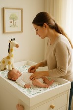 Deluxe Baby Waterproof Changing Mat Raised Edges Floral Botanical Koala Caro