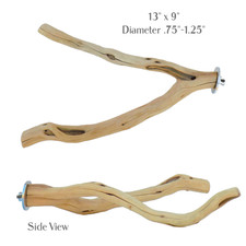 Large Manzanita Parrot Perch 13"x 9", diameter .75"-1.25"  1005-BP5