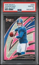 2025 Panini Select Jaxson Dart Pink Glitter SSP /15 Rookie RC PSA 10 GEM MINT!