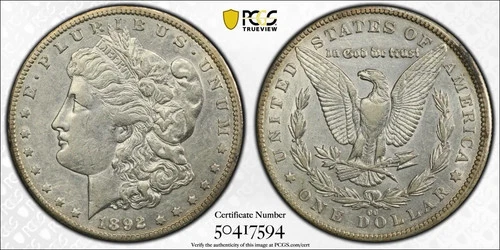 1892-CC $1 PCGS XF45 Morgan Silver Dollar 50417594