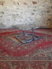 VINTAGE MID CENTURY CHROME COFFEE TABLE