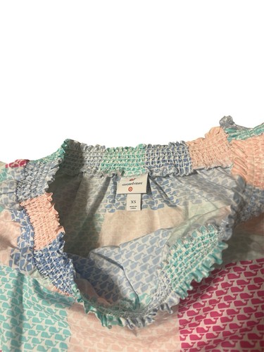 Vineyard Vines for Target Whale Patchwork Off the Shoulder Mini Dress Size XS - Picture 3 of 5