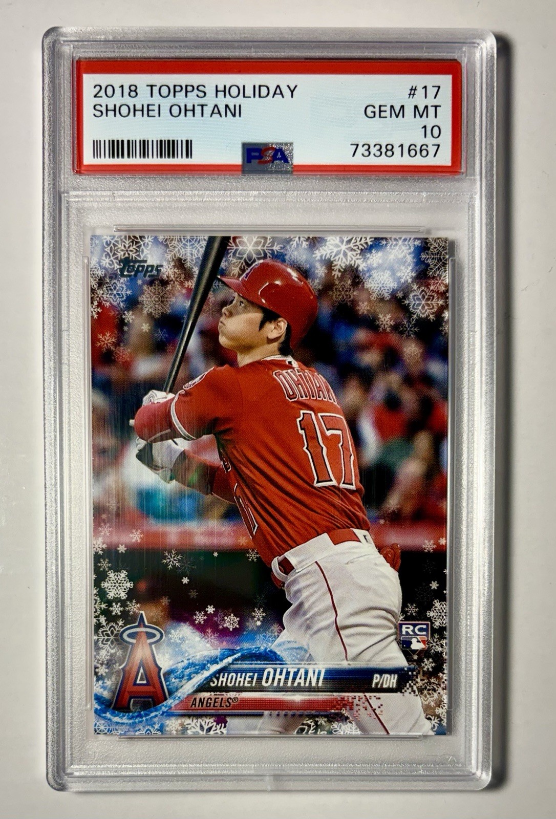 2018 Shohei Ohtani Topps Holiday RC Rookie Card #HMW17 Angels PSA 10 GEM MINT