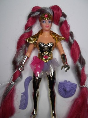 Entrapta Complete Doll Figure Comb Shield Vtg 1980's Princess of Power She-ra