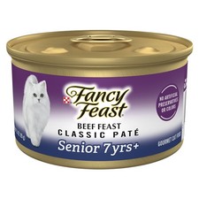 Senior Classic Pate Kitten Food Wet Cat Food Beef Feast 3 oz Cans 24 Pack 7.68 per gallon