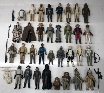Vintage Star Wars 33 Figuren Konvolut. Etwas Zubehör.  Alles verschieden. BM86