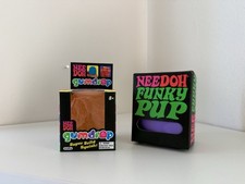 Nee Doh Gumdrop Super Solid Squish Needoh Orange Purple Funky Pup RARE