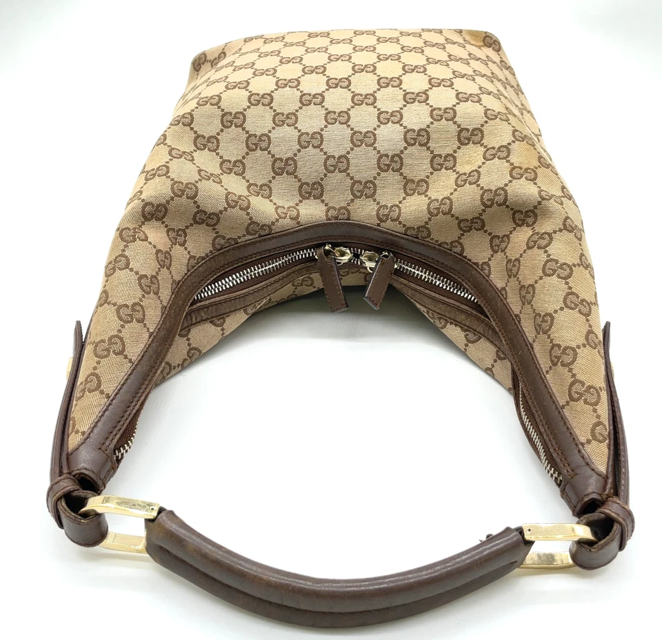 Authentic Gucci GG Canvas Beige Leather 001.4288 205141 Handbag NS101857 - Image 4 of 4