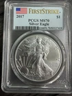 2017 - Silver American Eagle - PCGS MS 70 First Strike