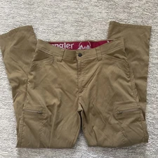Wrangler ATG Cargo Pants Mens 33x30 Brown Outdoor Performance Hiking Flex Waist