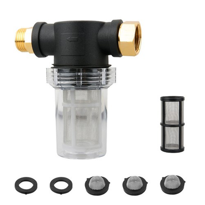 #ad Brand New Pressure Washer Pump Pre Pump Filter Protector 80 PSI Max 2 X O rings $16.73
