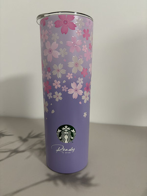 Starbucks Purple Sakura Stainless Steel Tumbler 20oz Limited Edition Floral Cup