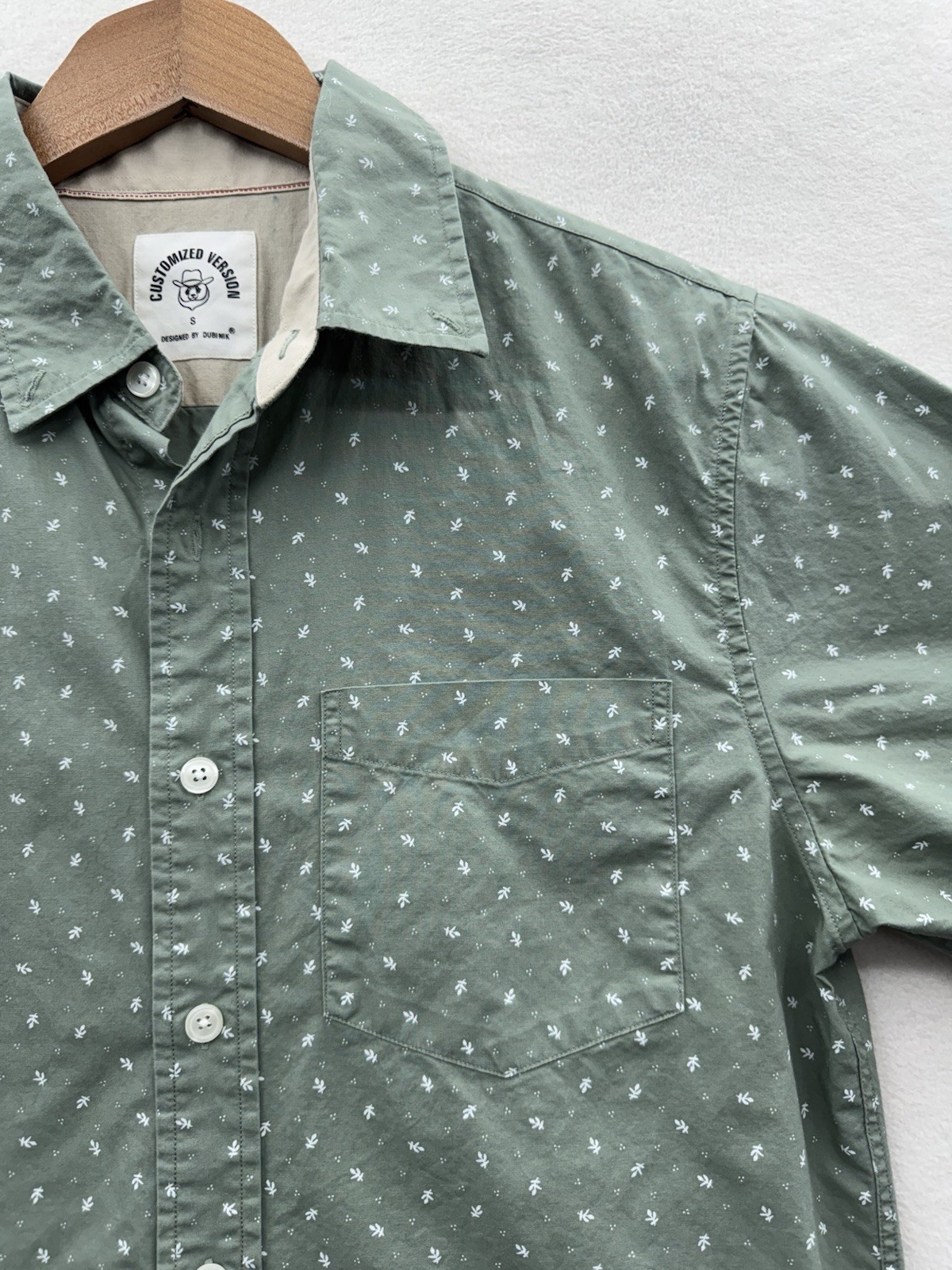 Customized Version Mens Small Button Up Shirt Sho… - image 3