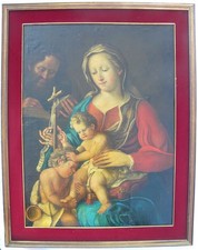 Sacra Famiglia con San Giovannino ‘700 SETTECENTO dipinto ANTICO cm 91x68