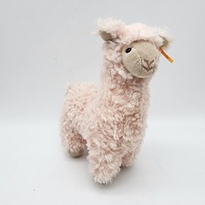 Vtg Steiff Leandro Llama Plush Stuffed Animal Toy 6" Pink Cuddly Friends 069437