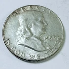 1959 Franklin Half Dollar 90% Silver Circulated Coin Free Shipping #8298