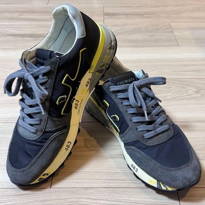 Premiata White Mick Gray Men's Sneakers 27.5cm Excellent Condition No Box