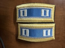 US Army Officer "Captain" Rank Dress Blues Shoulder Boards Epaulette Excellent
