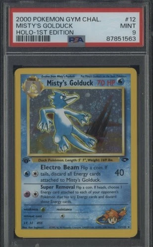 2000 Pokemon Gym Challenge 1st Edition #12 Misty's Golduck Holo PSA 9 MINT TCG