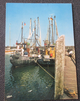 RAR  seltene AK  alter Zeit aus 1969 ! Nordseebad HÖRNUM auf SYLT Hafen Schiffe