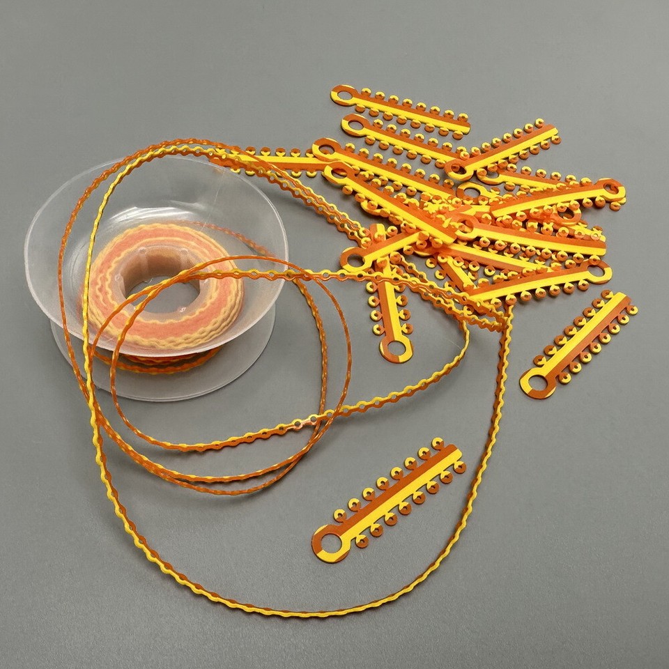 Dental Orthodontic Elastic Ligature Ties Rubber Bands Brace Power Chain