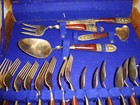 Mid Century Siam Wood and Brass Flatware Set, T. Man Jewelry Factory — photo 2