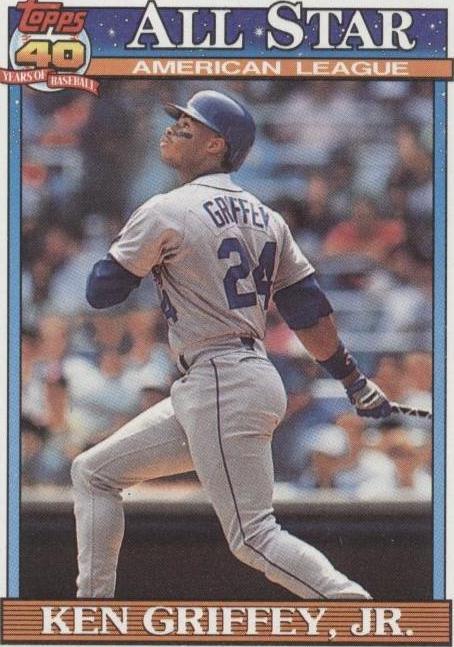 1991 Topps - All-Star #392 Ken Griffey Jr **error card**ink error