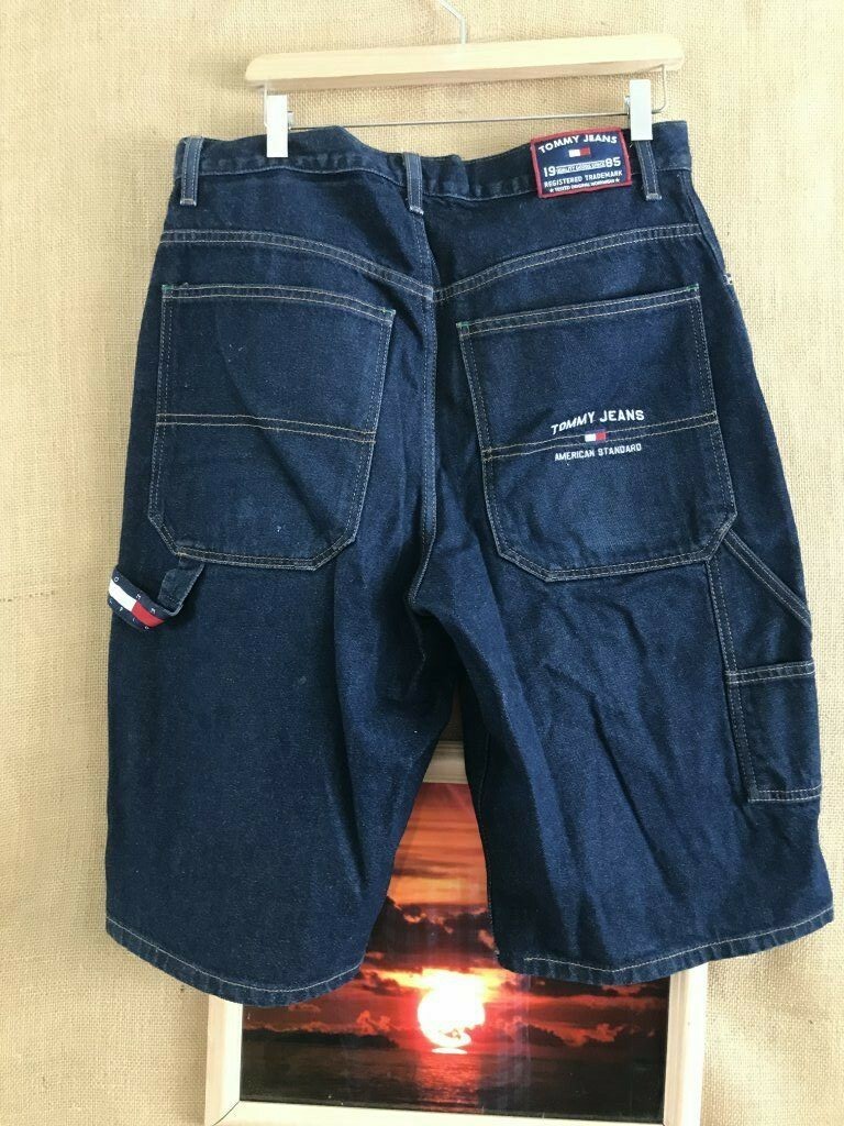Tommy Hilfiger men’s carpenter short denim blue size 32 flat front solid