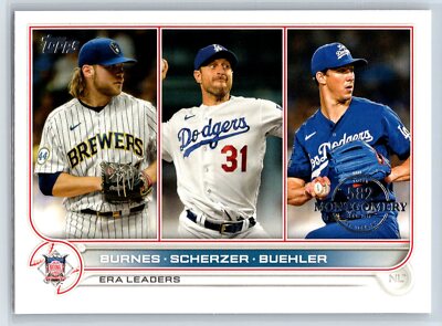 2022 Topps Corbin Burnes Max Scherzer Buehler 582 Montgomery Club Parallel #204