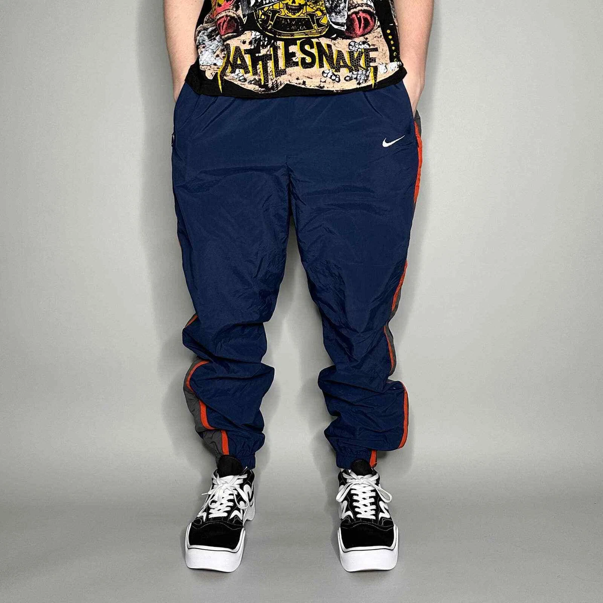 Nike navy deals track pants