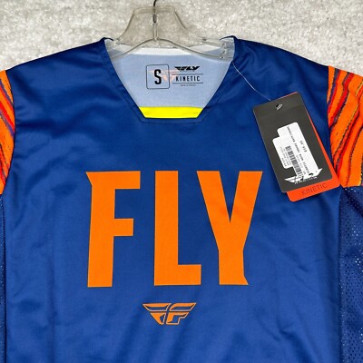 Fly Racing Jersey Mens Blue Orange Shirt MX Motorcross Dirtbike