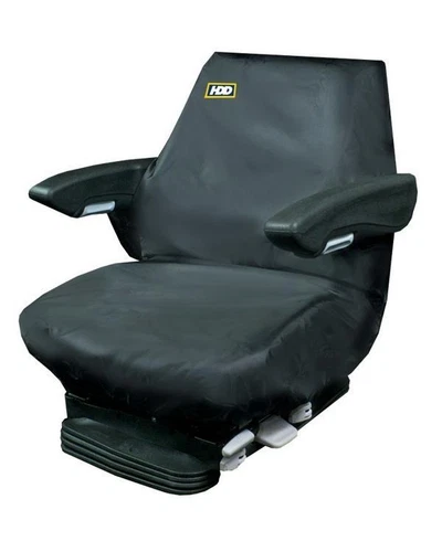 HEAVY DUTY WATERPROOF SEAT COVER TRACTORS,PLANT,FORKLIFTS (LARGE BLACK)