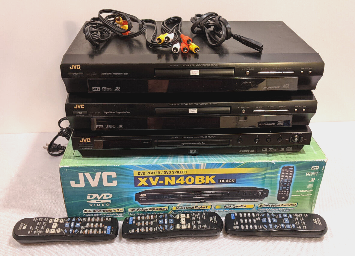 JVC,SONY. DVD/CD, BR Player. XV-N40BK. XV-E100. DVP-NS55P.DVP