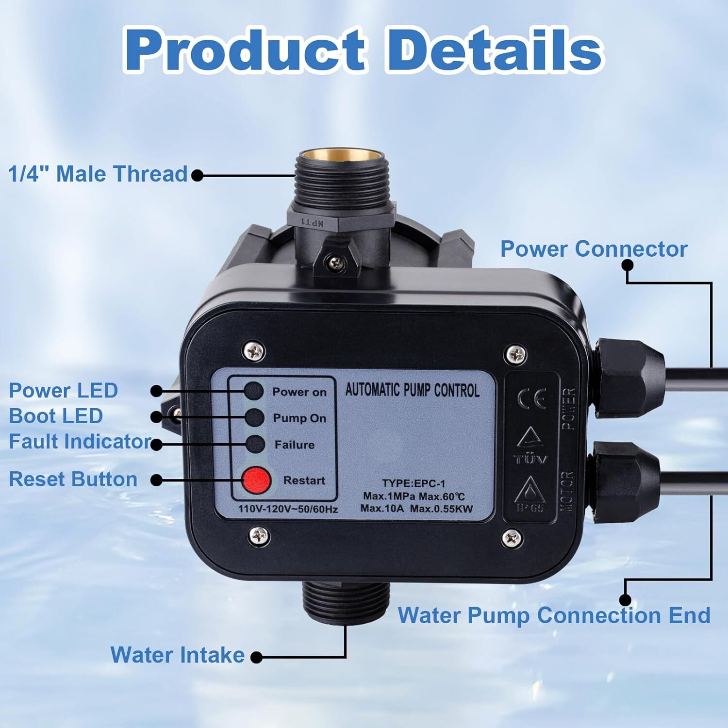 Smart Water Pump Pressure Controller Automatic Electronic Switch ...
