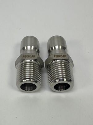 #ad 2pk MTM Hydro 24.0084 Stainless Steel Quick Connect Plug 1 2 MPT $9.90