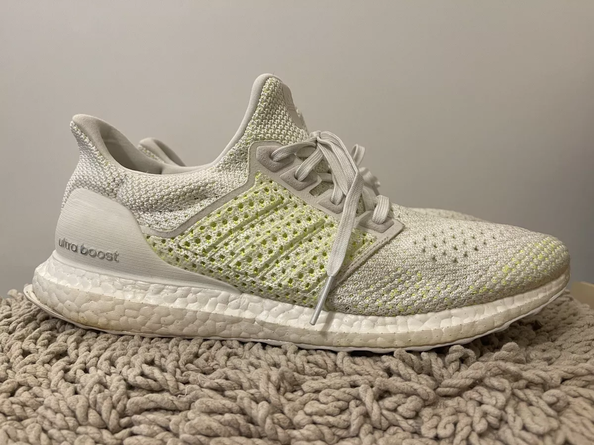 Adidas Ultra Boost Clima Solar Yellow AQ0481 White Mens Running