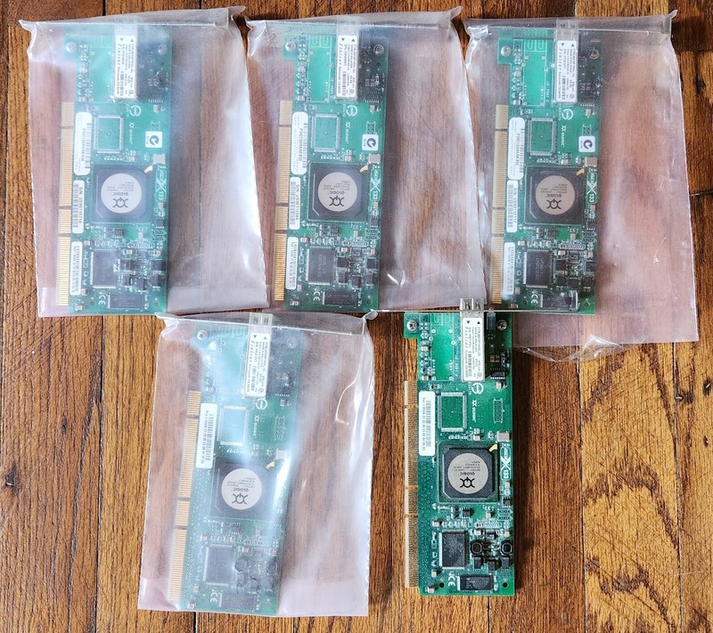 5 Qlogic Single Port Optical Fiber Channel Adapter PCI-X QLA2340