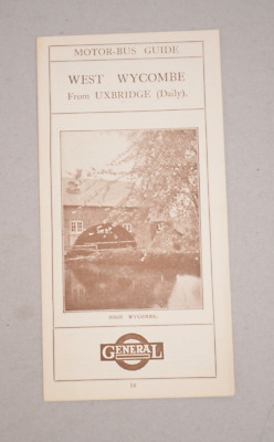 Bus Reisebus Broschüre London General Motor-Bus Guide West Wycombe von Uxbridge