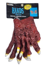 Devil Monster Gloves 2004 Paper Magic Group Halloween Costume Latex Horror Hands