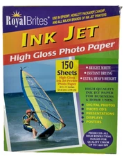 Royal Brites Ink Jet High Gloss Photo Paper 150 Sheets 8.5" x 11" Heavy Weight