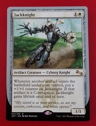 Jackknight 11/216 Unstable MTG Rare Artifact Creature