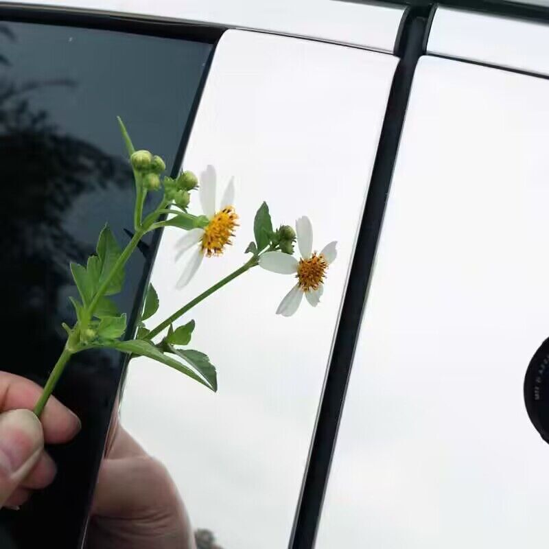 8PCS Chrome Stainless Steel Pillar Posts Door Trim Cover For Honda