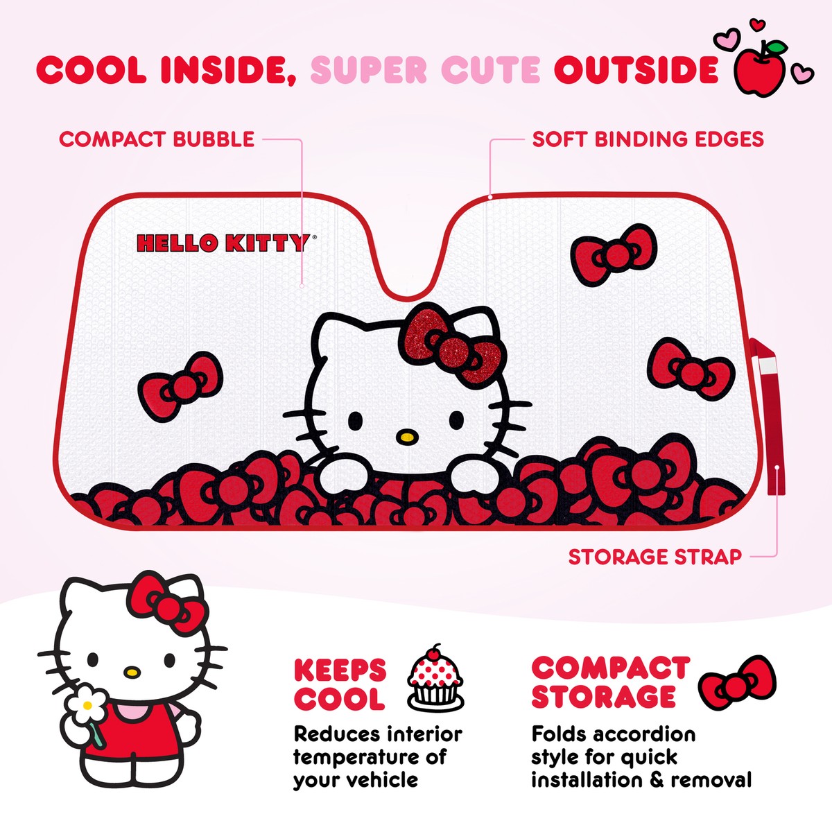 Hello Kitty Car Seat Covers, Car Floor Mats, Steering Wheel Cover